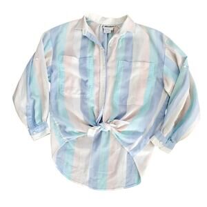Vintage Pastel Stripe Blouse